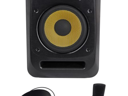 KRK V8S4-NA 8  Powered Studio Monitor+Scarlett Audio Interface+Mic+Headphones For Discount