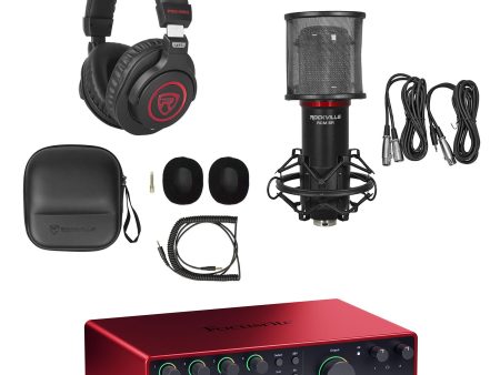 Focusrite SCARLETT 18I16 4G 4th Gen Audio Recording Interface+Mic+Headphones Hot on Sale