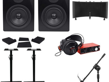 Focusrite SCARLETT SOLO STUDIO 2nd Interface+Mic+Headphones+Monitors+Stands+Pads Discount