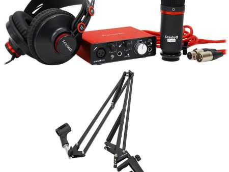 Focusrite SCARLETT SOLO STUDIO 2nd Gen USB Audio Interface+Mic+Headphones+Boom For Cheap