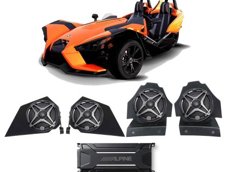 Side Panel+Behind Seat Speakers in Pods+Alpine Amplifier For Polaris Slingshot Discount