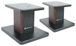 (2) 8” Dark Wood Bookshelf Speaker Stands For Dual LU43PB Bookshelf Speakers Supply