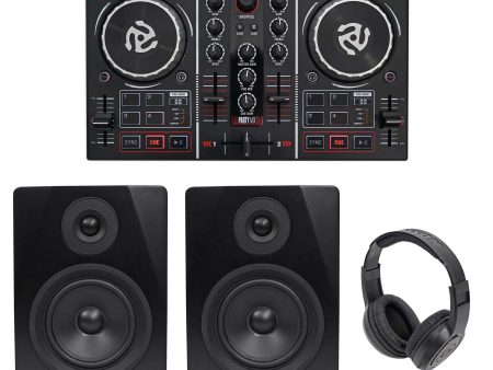 Numark Party Mix DJ Controller w Built In Light Show+Monitor Speakers+Headphones Online Hot Sale